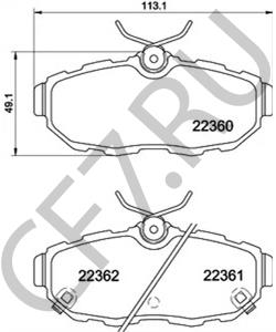 DR3Z2200B Комплект тормозных колодок, дисковый тормоз FORD USA в городе Москва