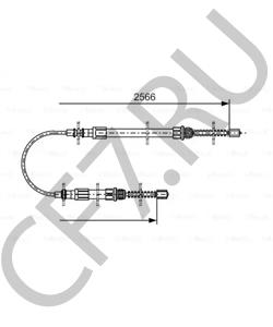 ZF 044 509 38 Трос, стояночная тормозная система TALBOT в городе Москва