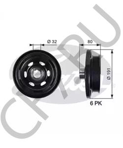 6110300103 Ременный шкив, коленчатый вал MERCEDES-BENZ в городе Москва