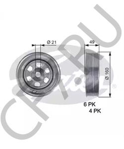 504180619 Ременный шкив, коленчатый вал IRISBUS в городе Москва