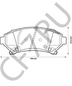 18024962 Комплект тормозных колодок, дисковый тормоз OLDSMOBILE в городе Москва