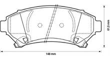 BUICK Комплект тормозных колодок, дисковый тормоз