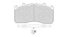 MERITOR Комплект тормозных колодок, дисковый тормоз