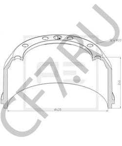03.106.67.43.0 Тормозной барабан BPW в городе Москва