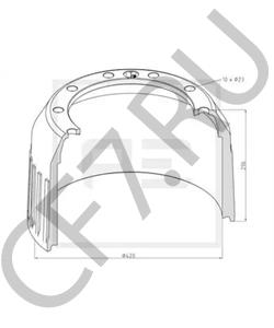 03.109.77.46.0 Тормозной барабан BPW в городе Москва