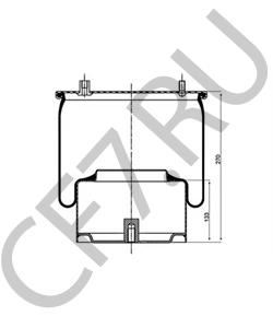 1 697 678 Кожух пневматической рессоры DAF в городе Королёв