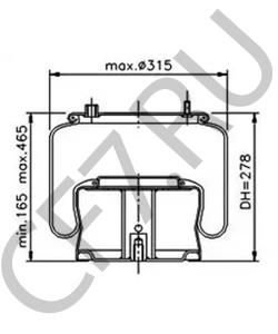 297721 Кожух пневматической рессоры DAF в городе Москва