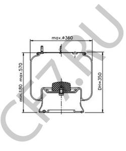 212 15 632 Кожух пневматической рессоры MERITOR в городе Москва