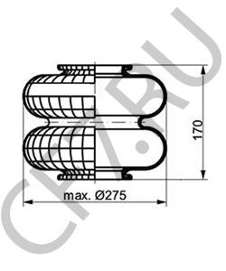 001192203 Кожух пневматической рессоры DAF в городе Москва