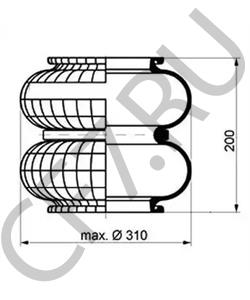 02.2002.05.00 Кожух пневматической рессоры BPW в городе Москва