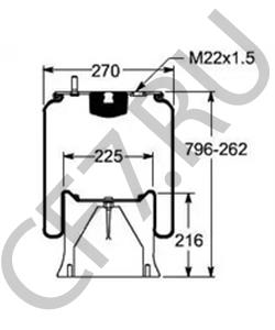 212 22 673 Кожух пневматической рессоры MERITOR в городе Королёв