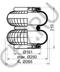 212 21 395 Кожух пневматической рессоры MERITOR в городе Москва