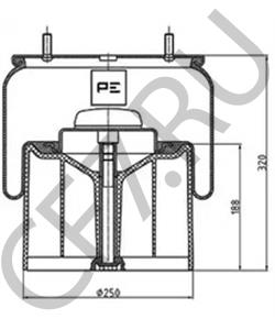 05.429.43.45.0 Кожух пневматической рессоры BPW в городе Москва