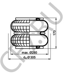 05.429.00.04.0 Кожух пневматической рессоры BPW в городе Москва