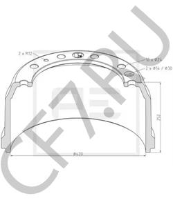 0 275 824 Тормозной барабан DAF в городе Москва