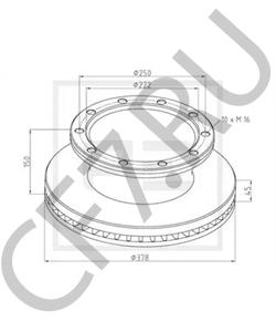 212 27 349 Тормозной диск MERITOR в городе Москва