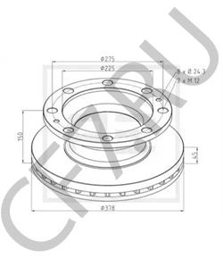 212 24 263 Тормозной диск MERITOR в городе Москва