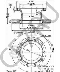 3218G1333 Тормозной диск MERITOR в городе Москва