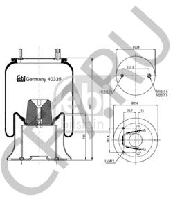 M-001782 Кожух пневматической рессоры FRUEHAUF в городе Москва