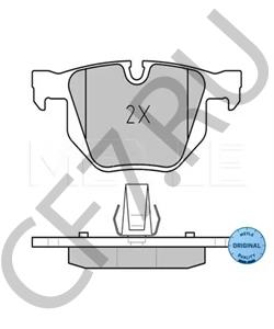 34 21 6 763 043 Комплект тормозных колодок, дисковый тормоз BMW (BRILLIANCE) в городе Москва