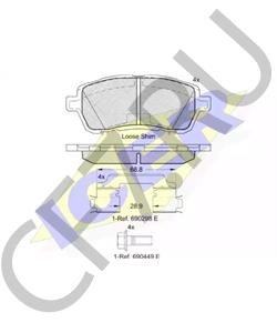 1 848 518 Комплект тормозных колодок, дисковый тормоз FORD AUSTRALIA в городе Москва