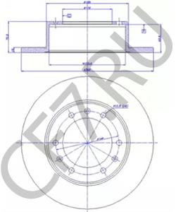 B1025 Тормозной диск BREMACH в городе Москва