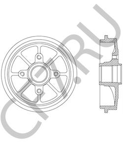 424752 Тормозной барабан PEUGEOT в городе Москва