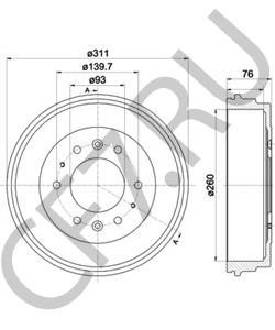 173770 Тормозной барабан Ford в городе Королёв