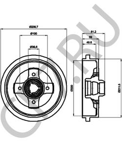 323501615 Тормозной барабан VW в городе Королёв