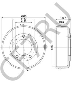 4446218 Тормозной барабан Ford в городе Королёв