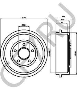 2T141126CD Тормозной барабан Ford в городе Королёв