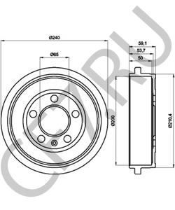 6QE609617 Тормозной барабан SEAT в городе Москва