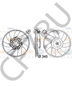 13 30 0194 Вентилятор, охлаждение двигателя OPEL в городе Москва