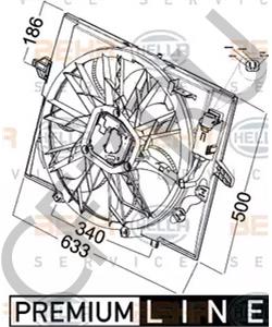 17427514182 Вентилятор, охлаждение двигателя BMW (BRILLIANCE) в городе Москва