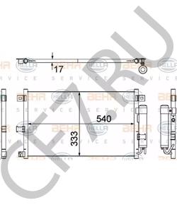 NE51-61-480C Конденсатор, кондиционер MAZDA в городе Москва