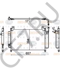 EH44-61-480A Конденсатор, кондиционер MAZDA в городе Москва