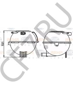 6RU121407 Компенсационный бак, охлаждающая жидкость VW в городе Королёв
