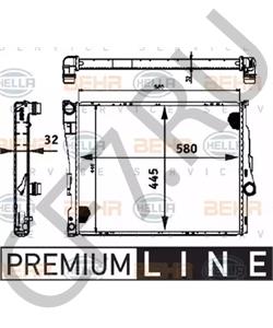 1 611 557 Радиатор, охлаждение двигателя BMW (BRILLIANCE) в городе Москва