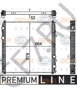 BHT C8987 Радиатор, охлаждение двигателя Freightliner в городе Королёв
