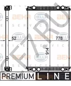 BHT E0805 Радиатор, охлаждение двигателя Freightliner в городе Москва