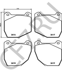 RJR698151 Bugatti Комплект тормозных колодок, дисковый тормоз в городе Королёв