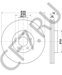 7G912C375CA FORD (CHANGAN) Тормозной диск в городе Королёв