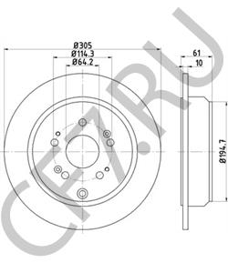 42510SFJW00 HONDA (DONGFENG) Тормозной диск в городе Королёв