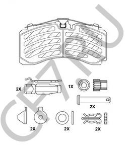 1178243 CM Колодки тормозные Knorr ST7 SAF/SCHMITZ дисковые 4шт с установочным комплектом "Аналог" "Power king" в городе Королёв