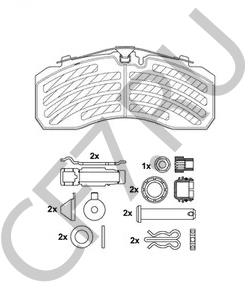110 229 68 VAN HOOL Комплект тормозных колодок, дисковый тормоз в городе Королёв