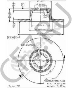 BTA926 MORRIS Тормозной диск в городе Королёв