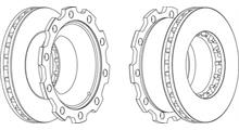 Shaft-Gear диск тормозной 377мм 377x45x169.5