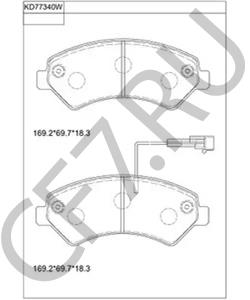 68230105AA RAM Комплект тормозных колодок, дисковый тормоз в городе Королёв