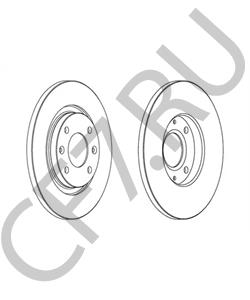 4246r4 Peugeot-Citroen Диск тормозной передний (комплект 2шт ) в городе Королёв