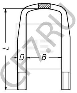 0313837024 AVTOSHTAMP Стремянка BPW (L-289) М22х2,5/128(150) гал. аналог BPW 03.138.37.02.4 в городе Королёв